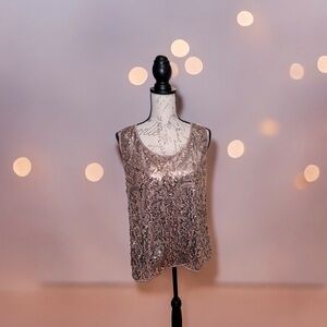 WD•N.Y. Sleeveless Sequins XL Top